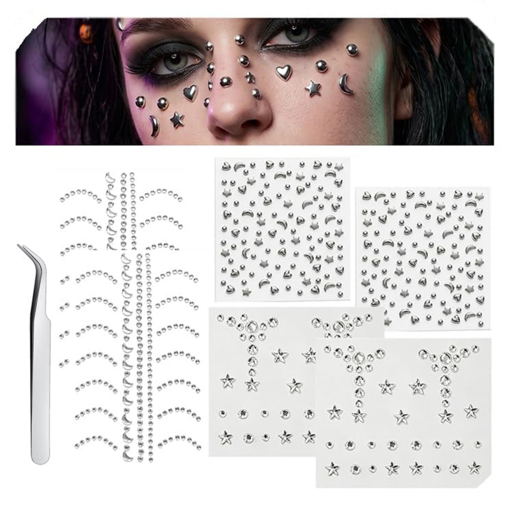 Body Jewelry Nose Studs - Fake Piercings Balls Stick on Nose