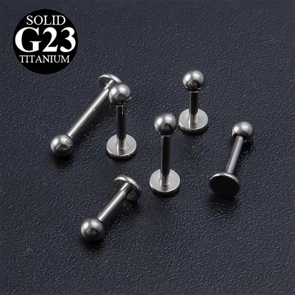 Body Jewelry Internally Threaded - 10pcs G23 Titanium Internally Threaded Labret
