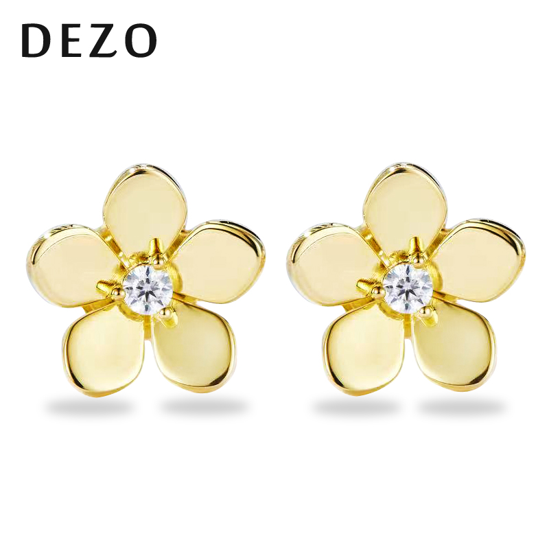 Body Jewelry Diamond - DEZO Yellow Gold Plated 925 Sterling