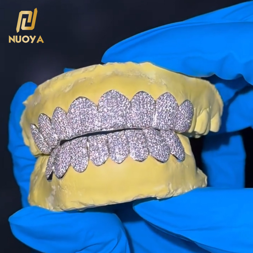 Body Jewelry Diamond - Personalized Moissanite S925 Silver Teeth Grillz