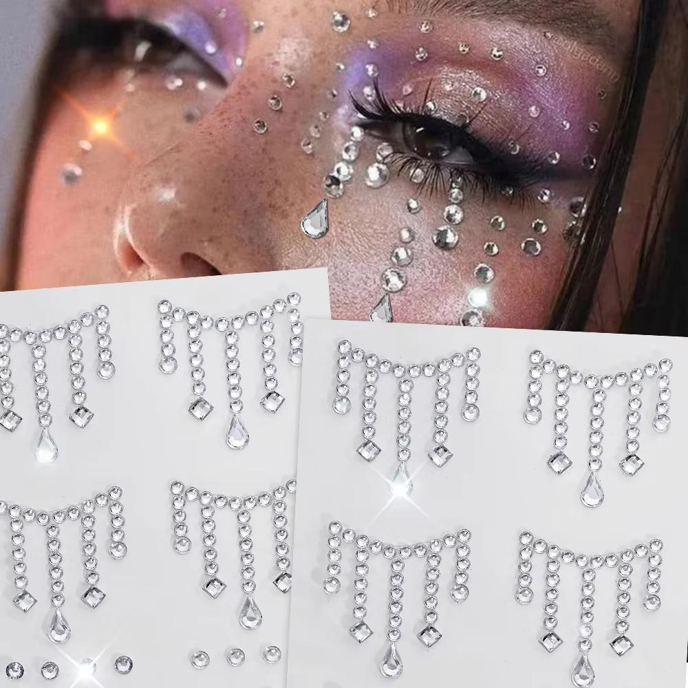 Body Jewelry Diamond - 1/5 Sheets Face Jewels Stickers DIY