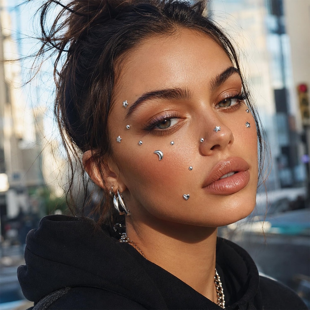 Fake Piercings Balls Stick on  - Body Jewelry Nose Studs recension och pris