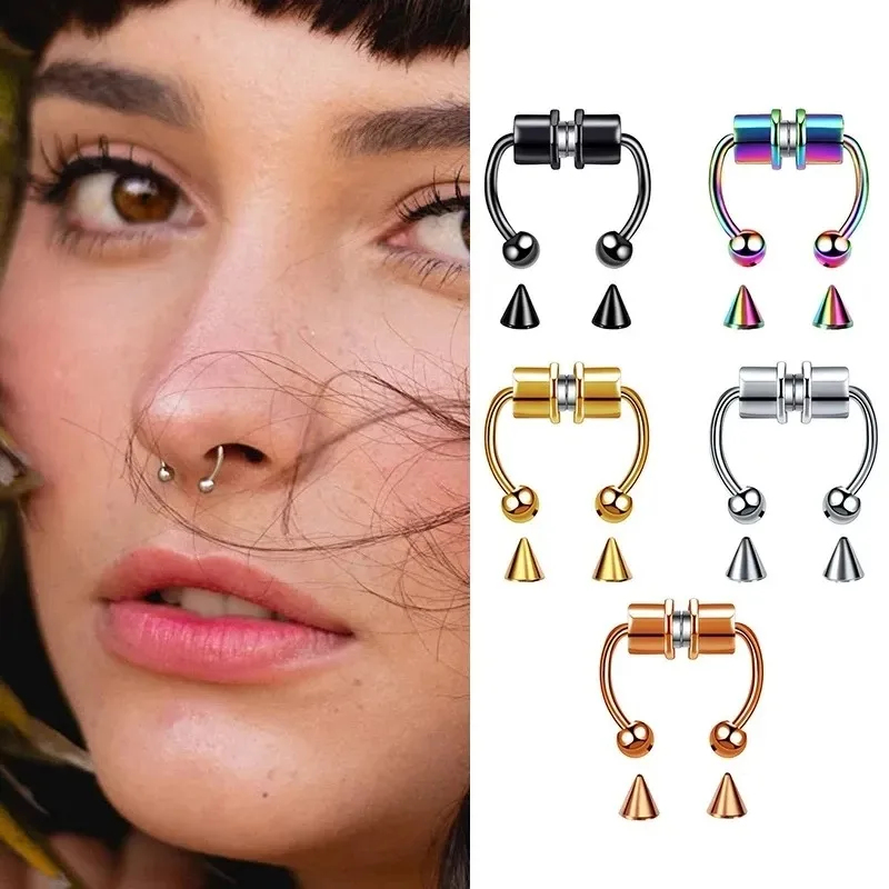 1/2/3Pcs Fake Magnetic Nose Ri - Body Jewelry Nose Studs recension och pris