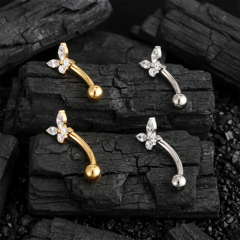ASTM F136 Titanium Tiny Butter - Body Jewelry Vertical Labret recension och pris