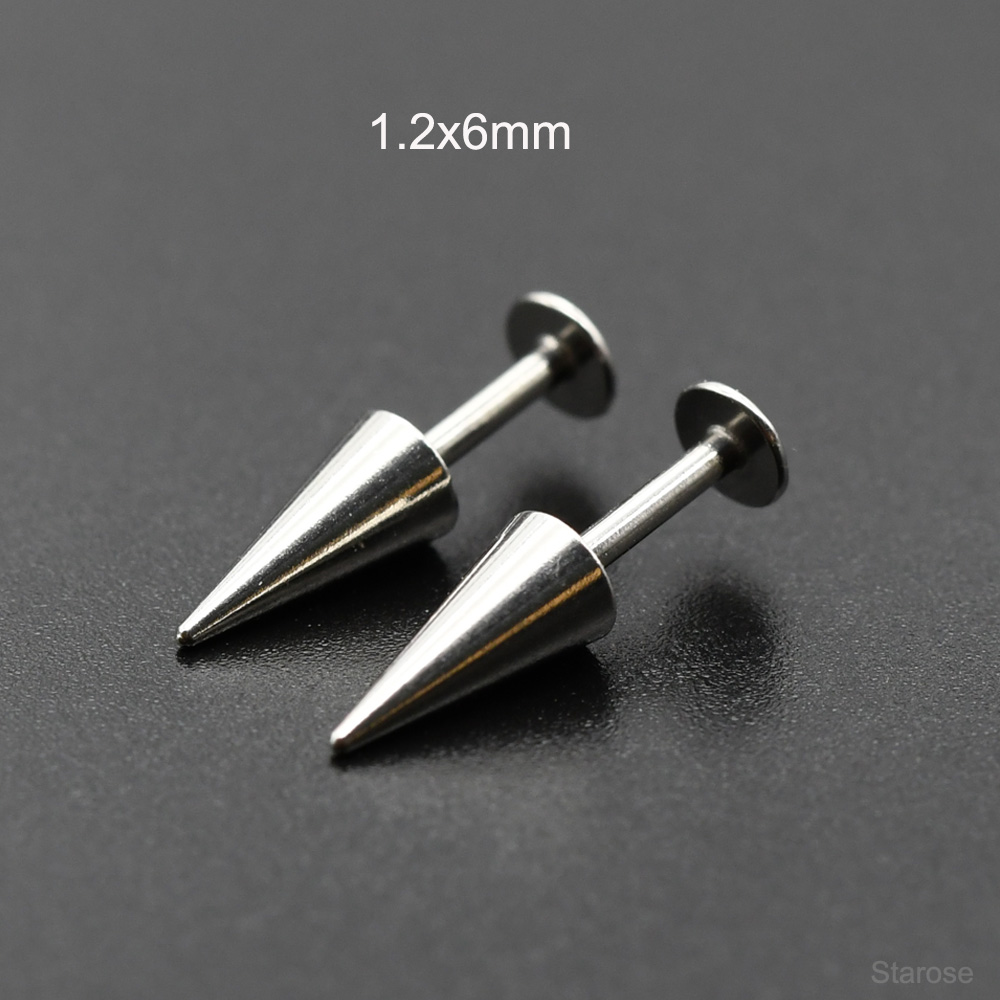 Starose 2Pcs Gothic Cone Stain - Body Jewelry Vertical Labret recension och pris