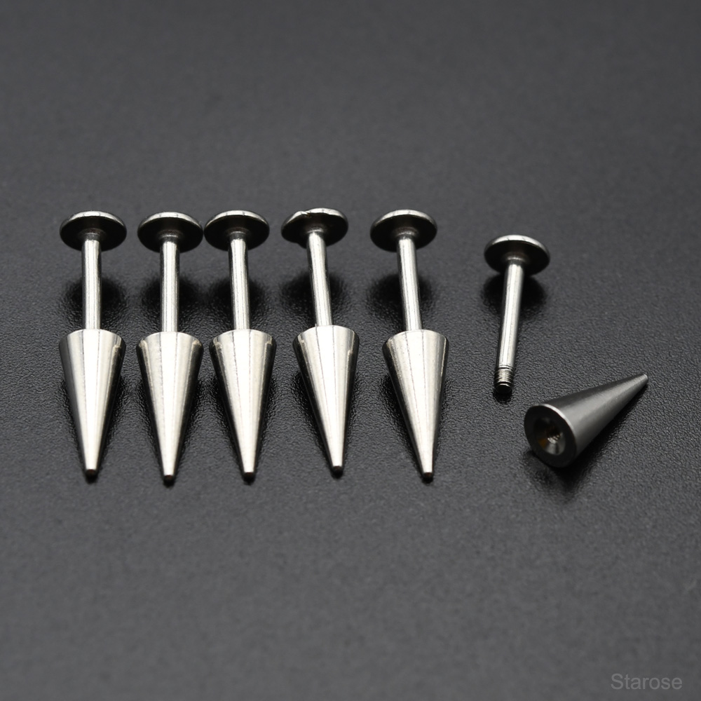 Starose 2Pcs Gothic Cone Stain - Body Jewelry Vertical Labret recension och pris