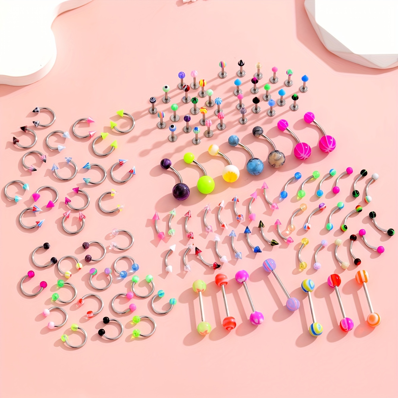 45/80/110Pcs Mix Styles Stainl - Body Jewelry Jewelry Box recension och pris