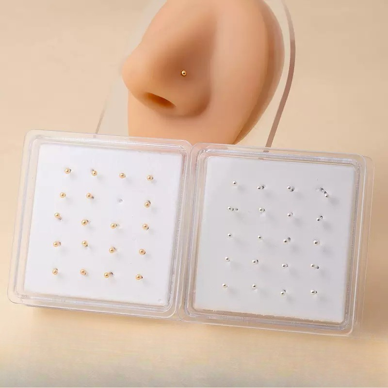 Silver Jewelry Box Nose Studs  - Body Jewelry Jewelry Box recension och pris