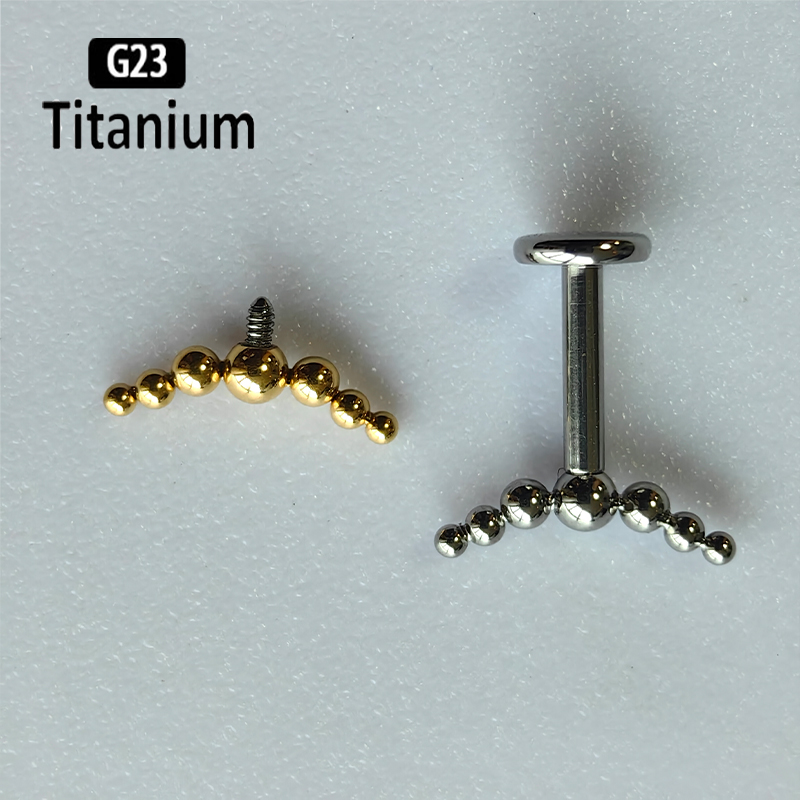 G23 Titanium Piercing 7pcs Bal - Body Jewelry Vertical Labret recension och pris