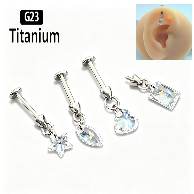 G23 Titanium Piercing Vertical - Body Jewelry Vertical Labret recension och pris