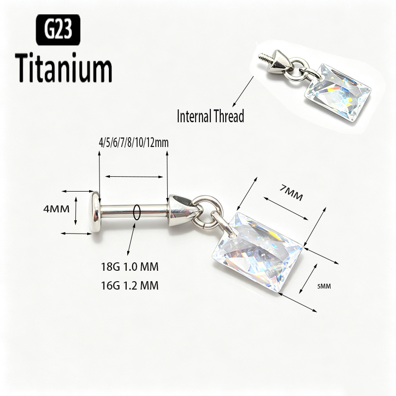 G23 Titanium Piercing Vertical - Body Jewelry Vertical Labret recension och pris
