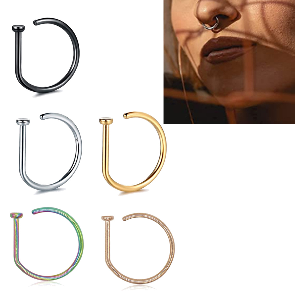 1PC Woman Man Fake Nose Rings  - Body Jewelry Nose Studs recension och pris