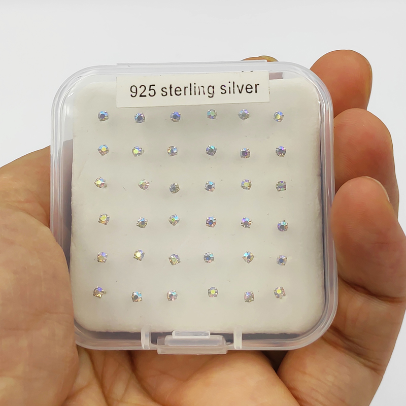925 Sterling silver nose stud  - Body Jewelry Jewelry Box recension och pris