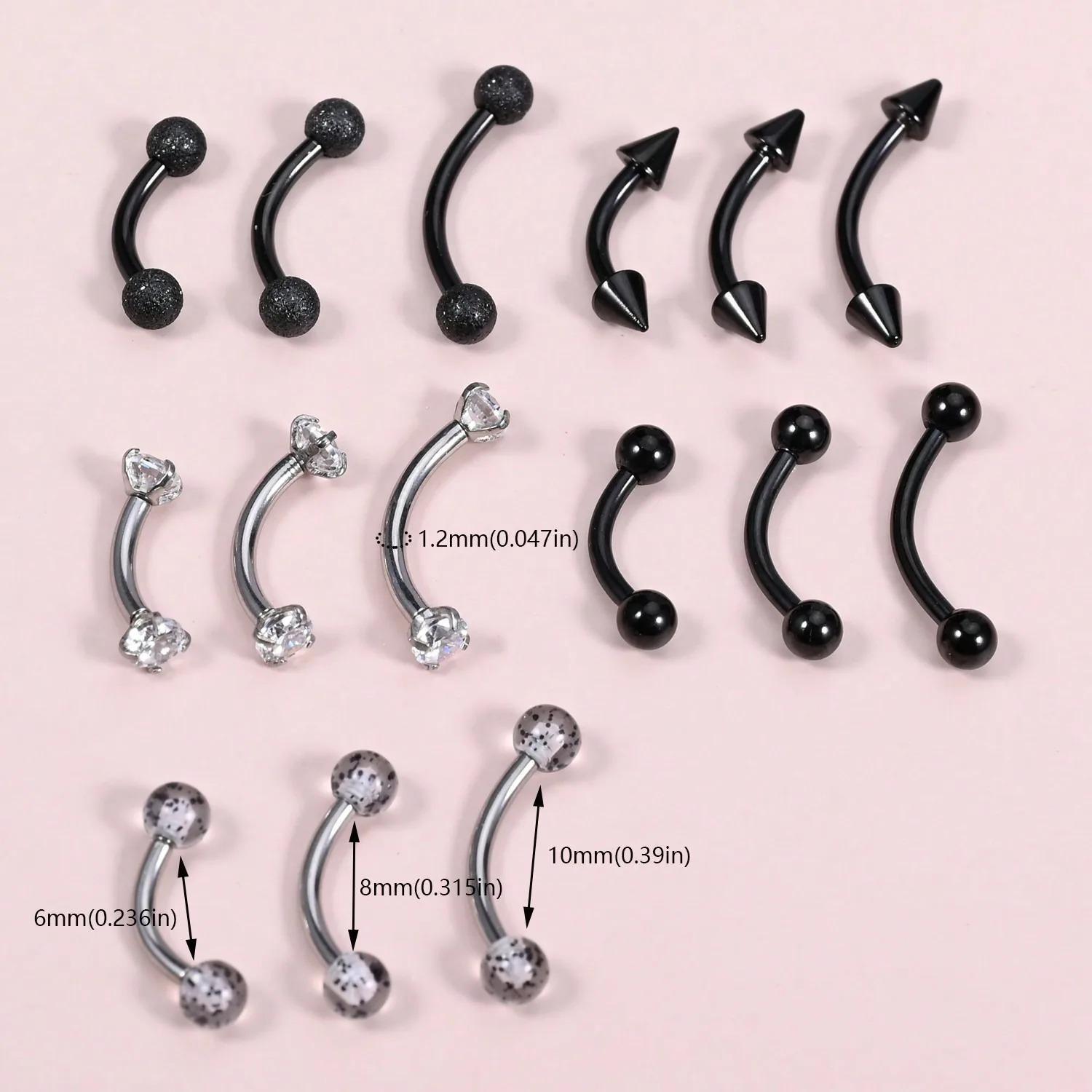 15Pcs 16g Rook Piercing Jewelr - Body Jewelry Vertical Labret recension och pris