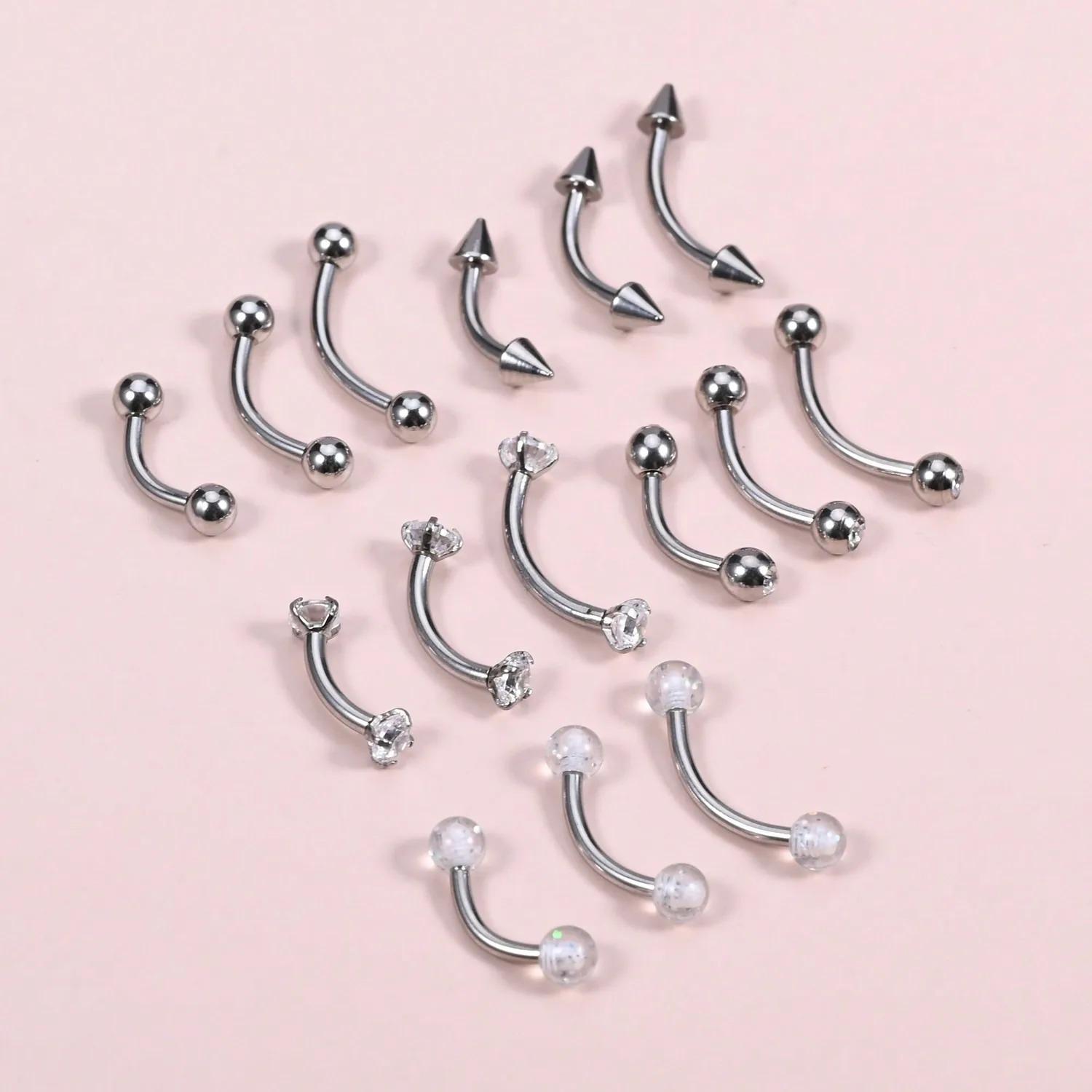 15Pcs 16g Rook Piercing Jewelr - Body Jewelry Vertical Labret recension och pris