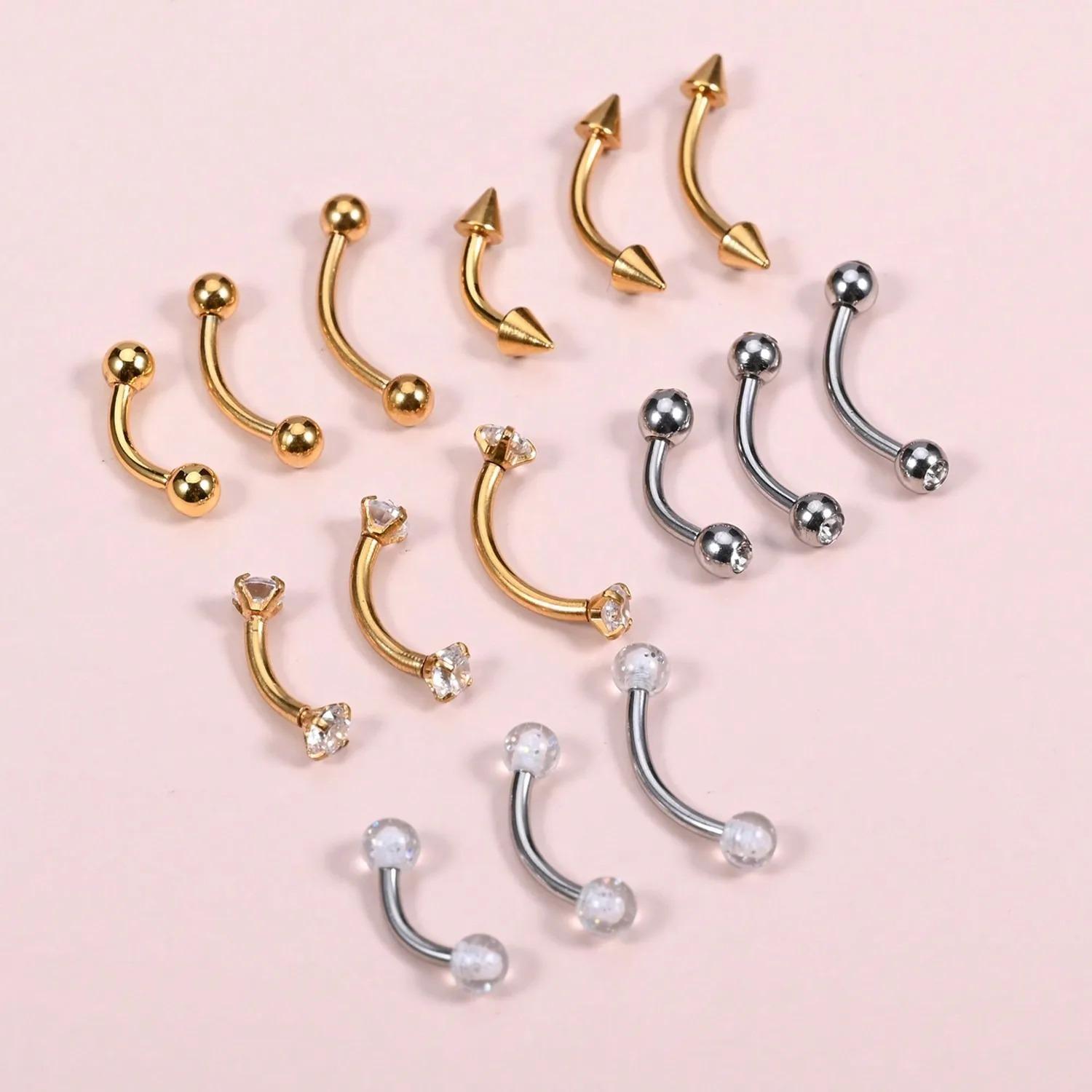 15Pcs 16g Rook Piercing Jewelr - Body Jewelry Vertical Labret recension och pris