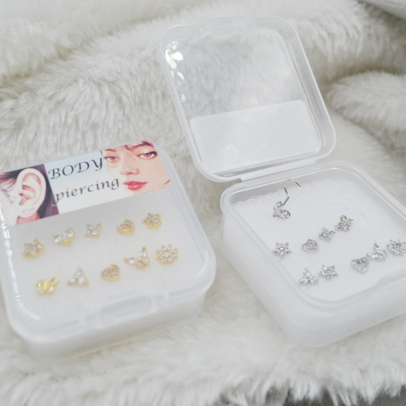 10pcs/Box CZ Nose Rings Nostri - Body Jewelry Jewelry Box recension och pris