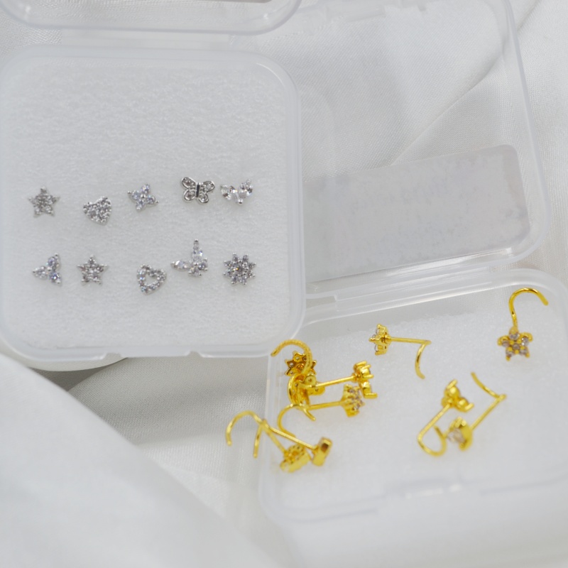 10pcs/Box CZ Nose Rings Nostri - Body Jewelry Jewelry Box recension och pris
