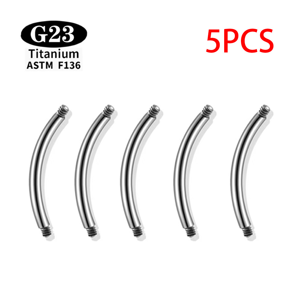 5 Pcs/Lot ASTM F136 Titanium I - Body Jewelry Internally Threaded recension och pris