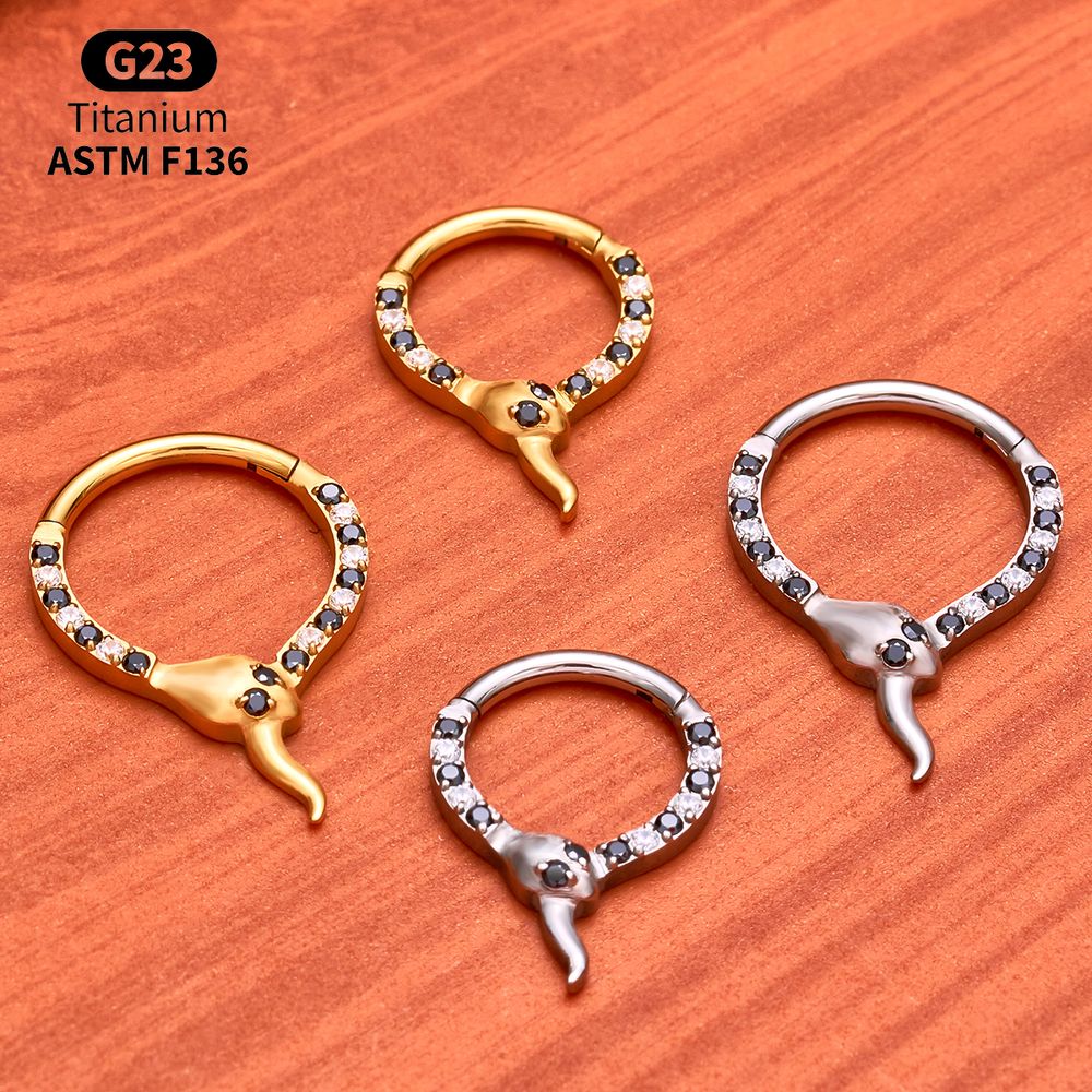 G23 Titanium Clicker Hoop Lot  - Body Jewelry Vertical Labret recension och pris