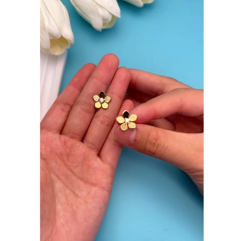 DEZO Yellow Gold Plated 925 St - Body Jewelry Diamond recension och pris
