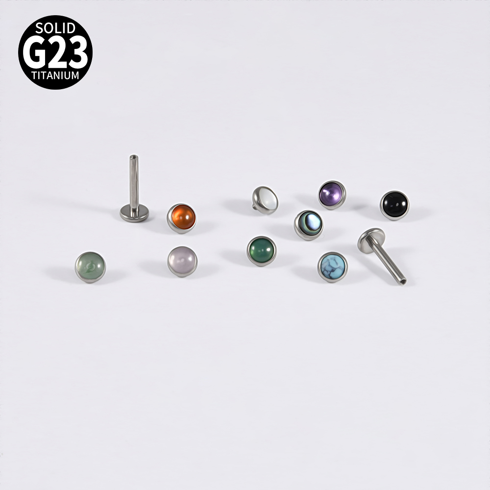 1PC 16g G23 Titanium Crystal&S - Body Jewelry Flat Back recension och pris