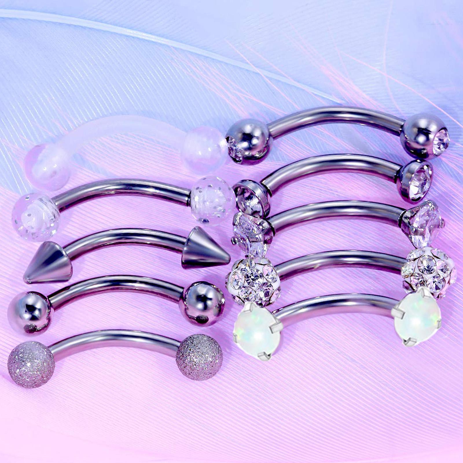 10/11/12pcs 16G Stainless Stee - Body Jewelry Vertical Labret recension och pris