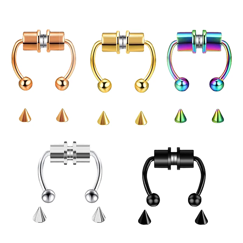 Fake Piercing Nose Ring Hoop S - Body Jewelry Nose Studs recension och pris