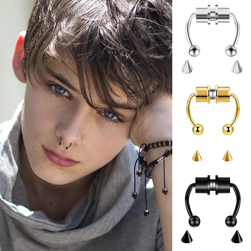 Fake Piercing Nose Ring Hoop S - Body Jewelry Nose Studs recension och pris