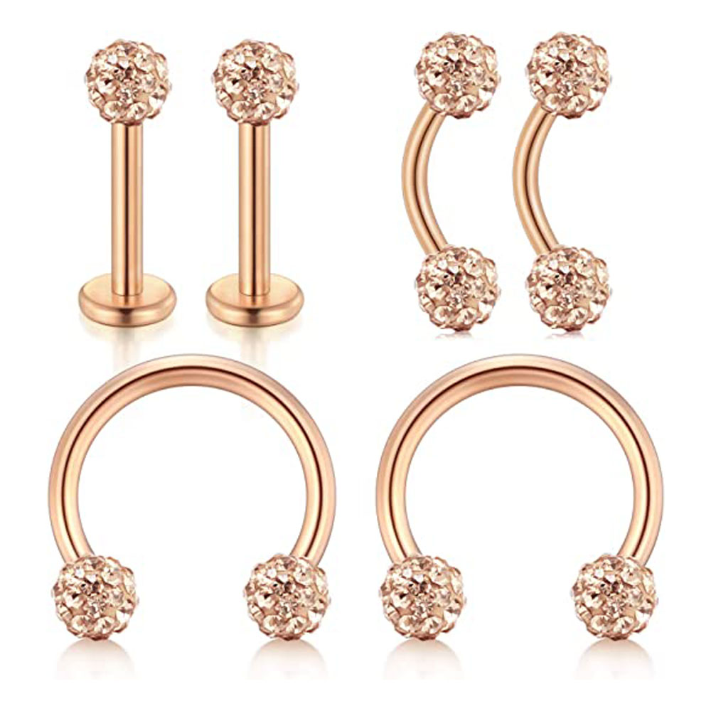 16G Forwards Helix Conch Rook  - Body Jewelry Vertical Labret recension och pris