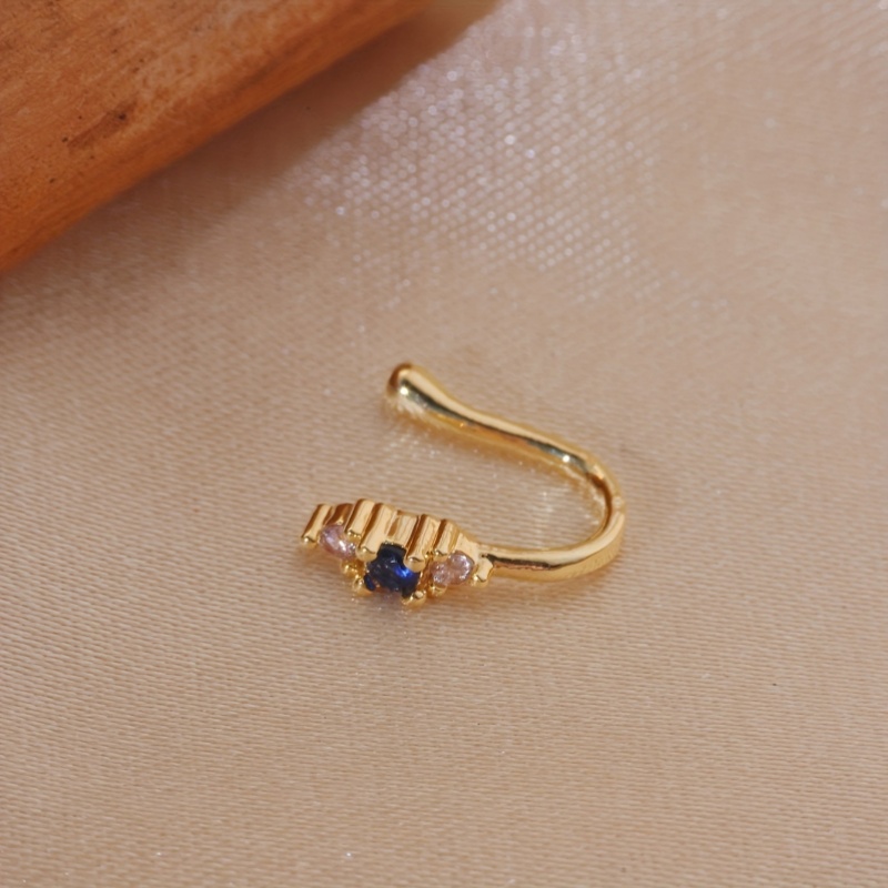 1-piece set of blue zircon nos - Body Jewelry Nose Studs recension och pris
