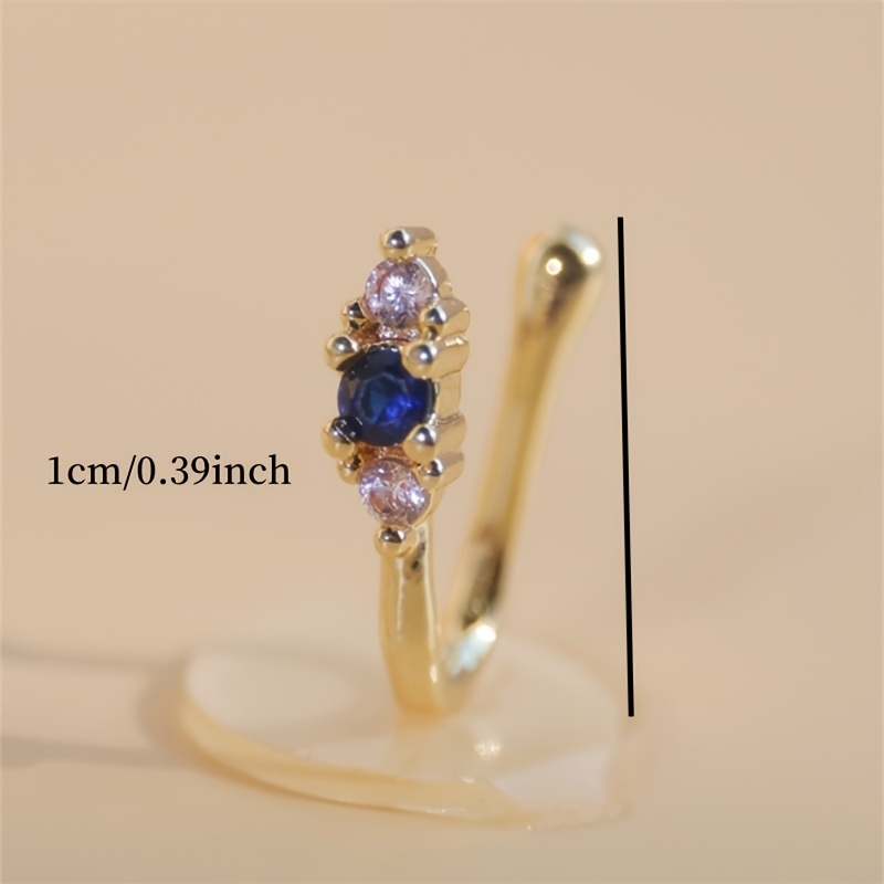 1-piece set of blue zircon nos - Body Jewelry Nose Studs recension och pris