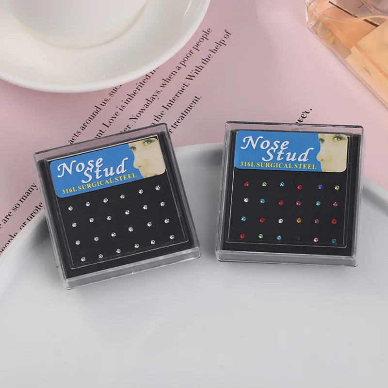 24pcs/box Crystal Nose Ring St - Body Jewelry Jewelry Box recension och pris