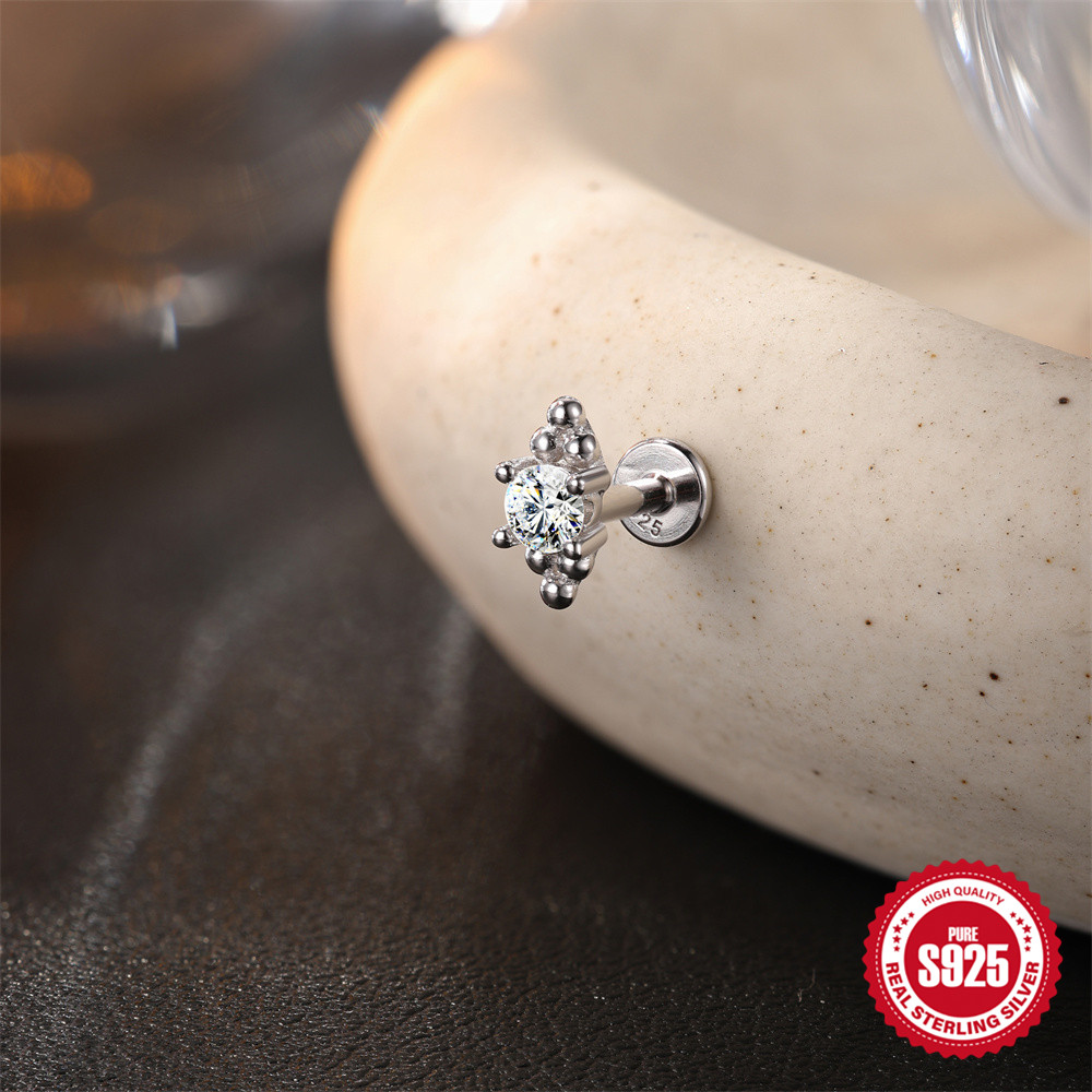 ROXI Moissanite 925 Sterling S - Body Jewelry Flat Back recension och pris