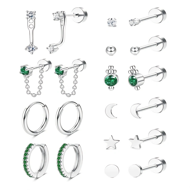 20pcs Stainless Steel Delicate - Body Jewelry Flat Back recension och pris