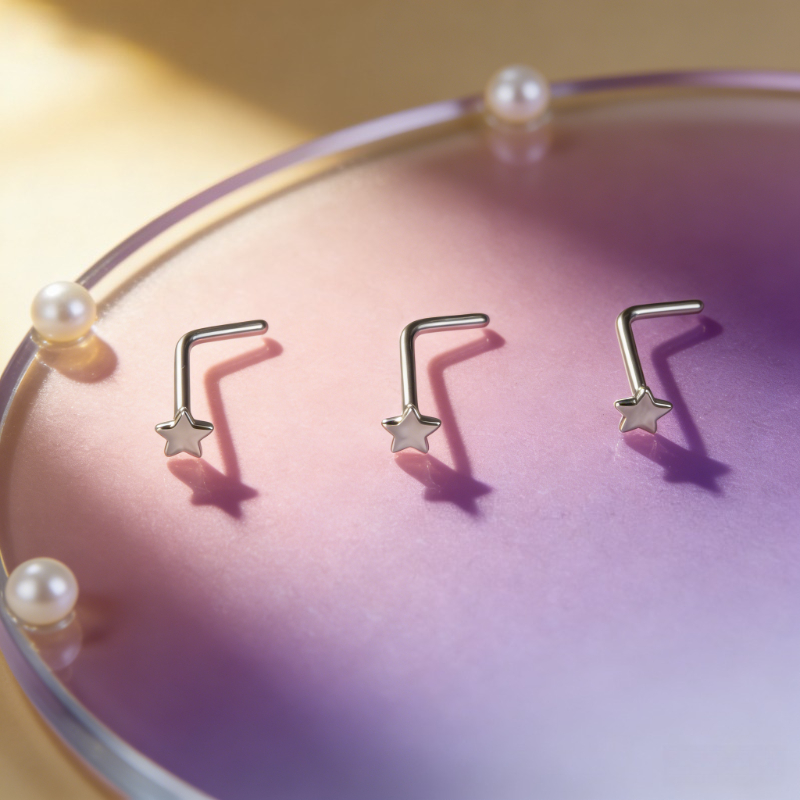 1Pc Trendy Sweet Cool Style St - Body Jewelry Nose Studs recension och pris