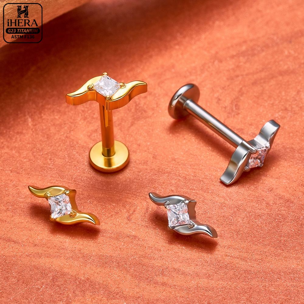 G23 Titanium Labret Segment He - Body Jewelry Vertical Labret recension och pris