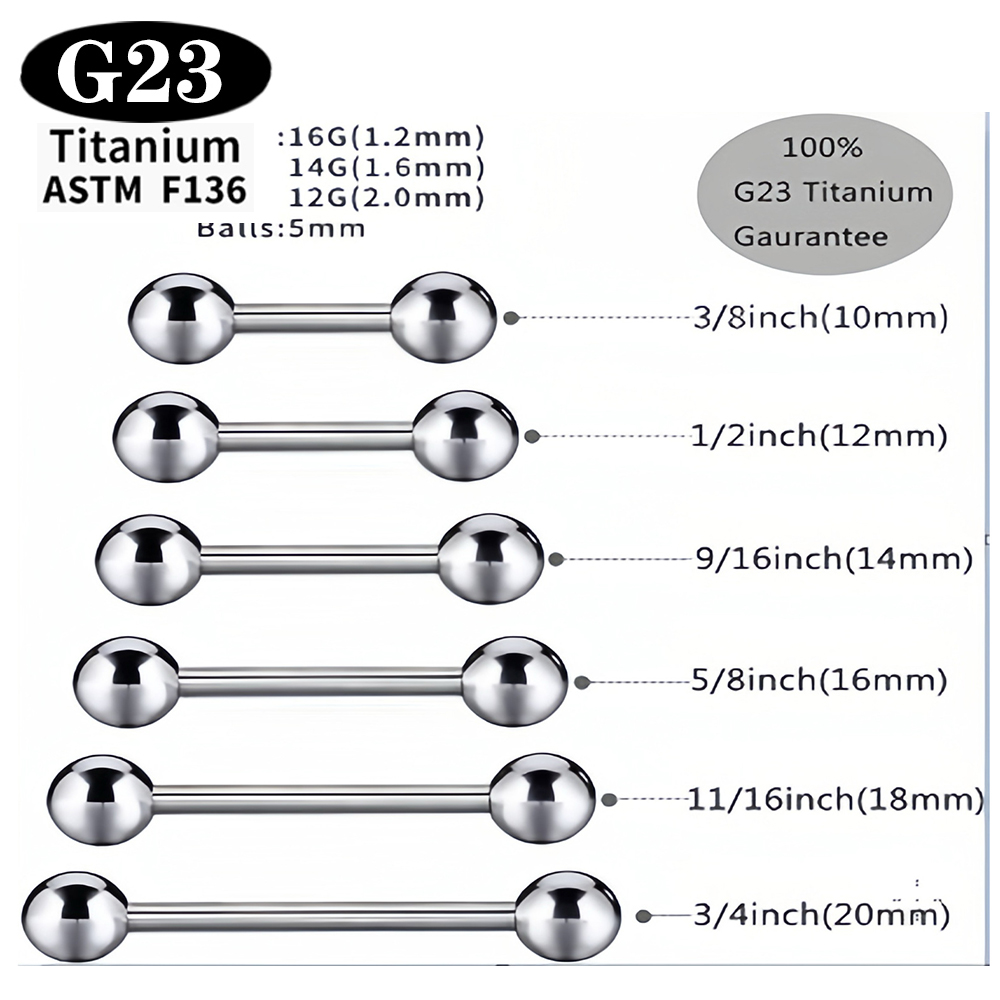 1/5/50PCS ASTM F136 Implant Gr - Body Jewelry Internally Threaded recension och pris