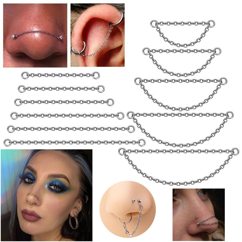 Fashion Titanium Nose Chain Do - Body Jewelry Nose Studs recension och pris