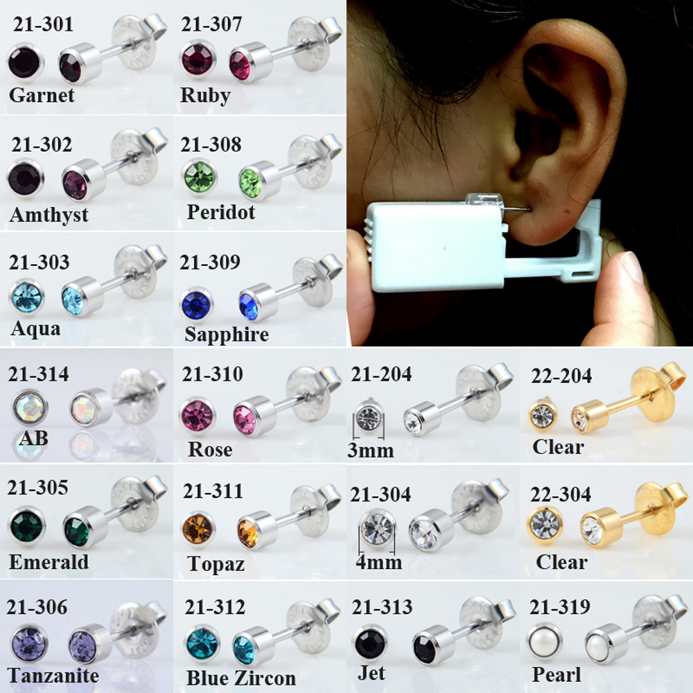 24pcs/Box No Pain Ear Piercing - Body Jewelry Jewelry Box recension och pris
