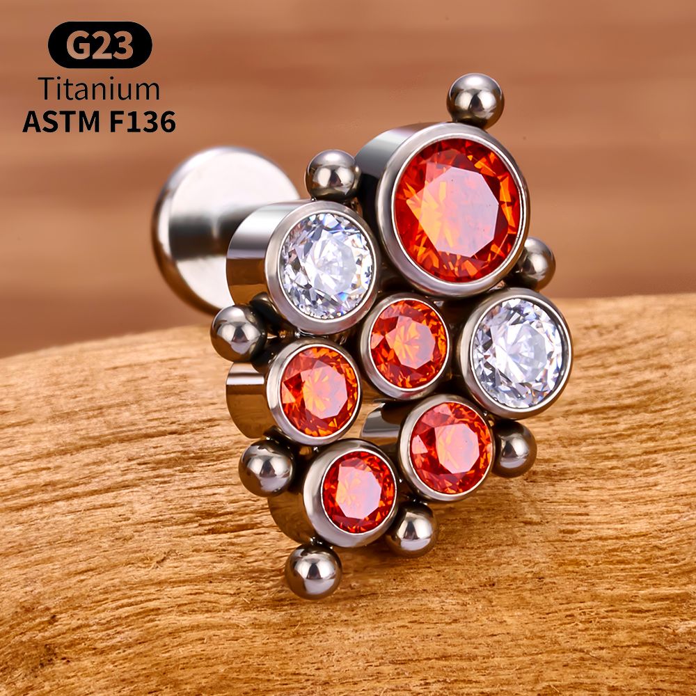 Titanium Arc Opal Labret Packs - Body Jewelry Vertical Labret recension och pris