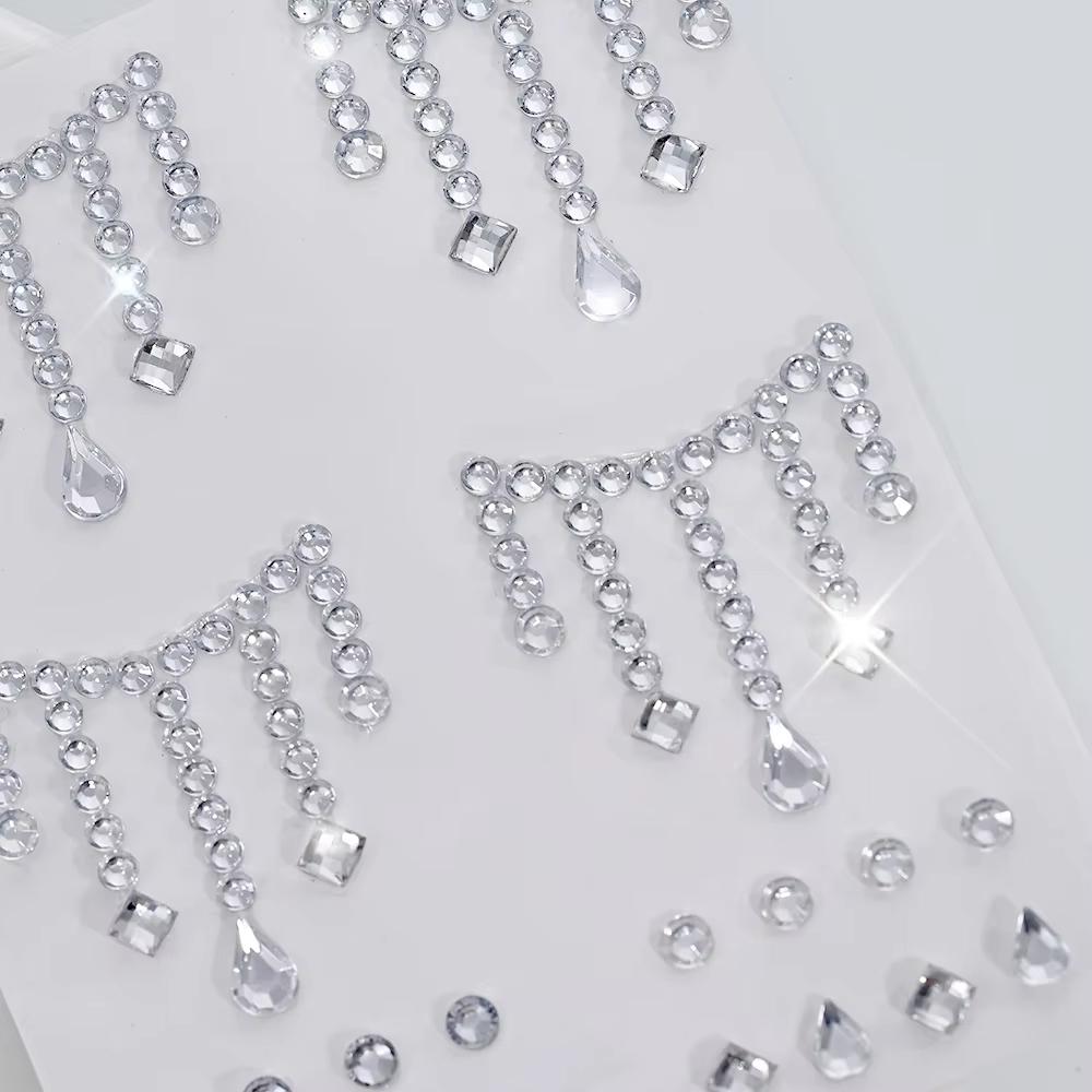 1/5 Sheets Face Jewels Sticker - Body Jewelry Diamond recension och pris