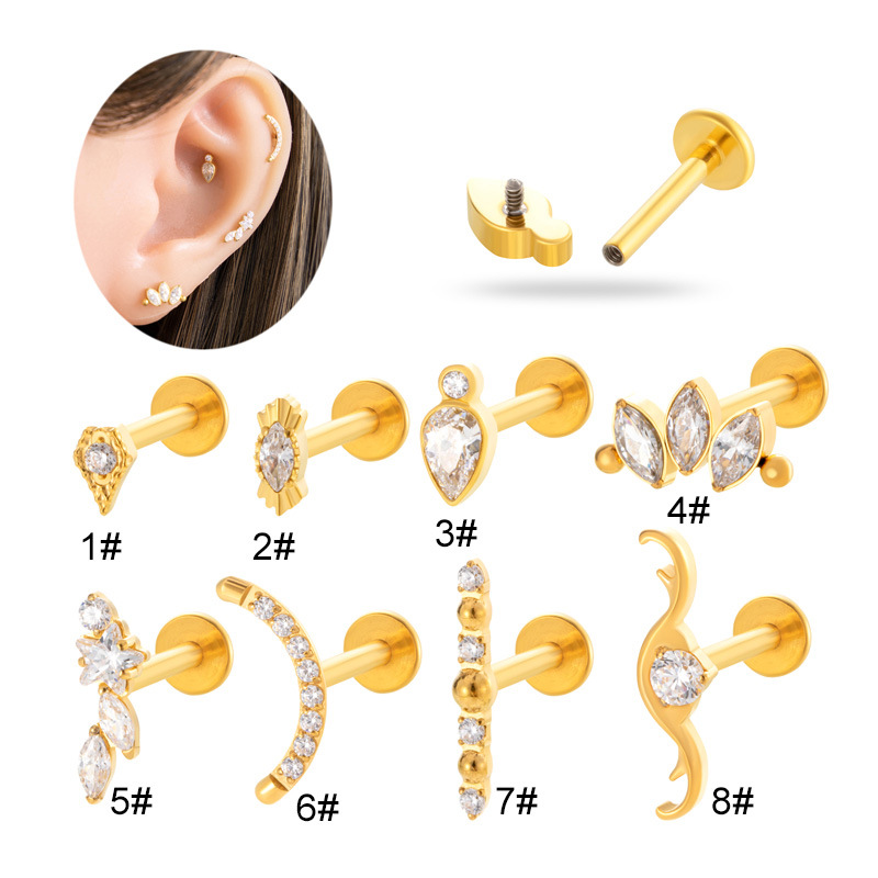 1PC ASTM F136 G23 Titanium Pie - Body Jewelry Internally Threaded recension och pris