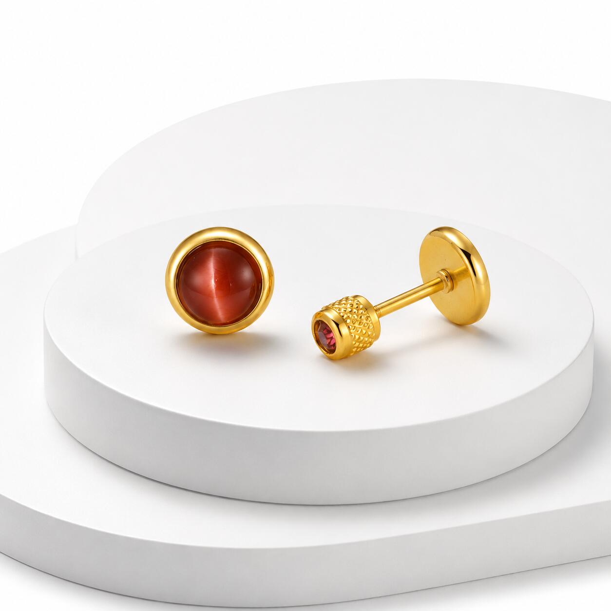 Birthstone Stud Earring for Wo - Body Jewelry Flat Back recension och pris
